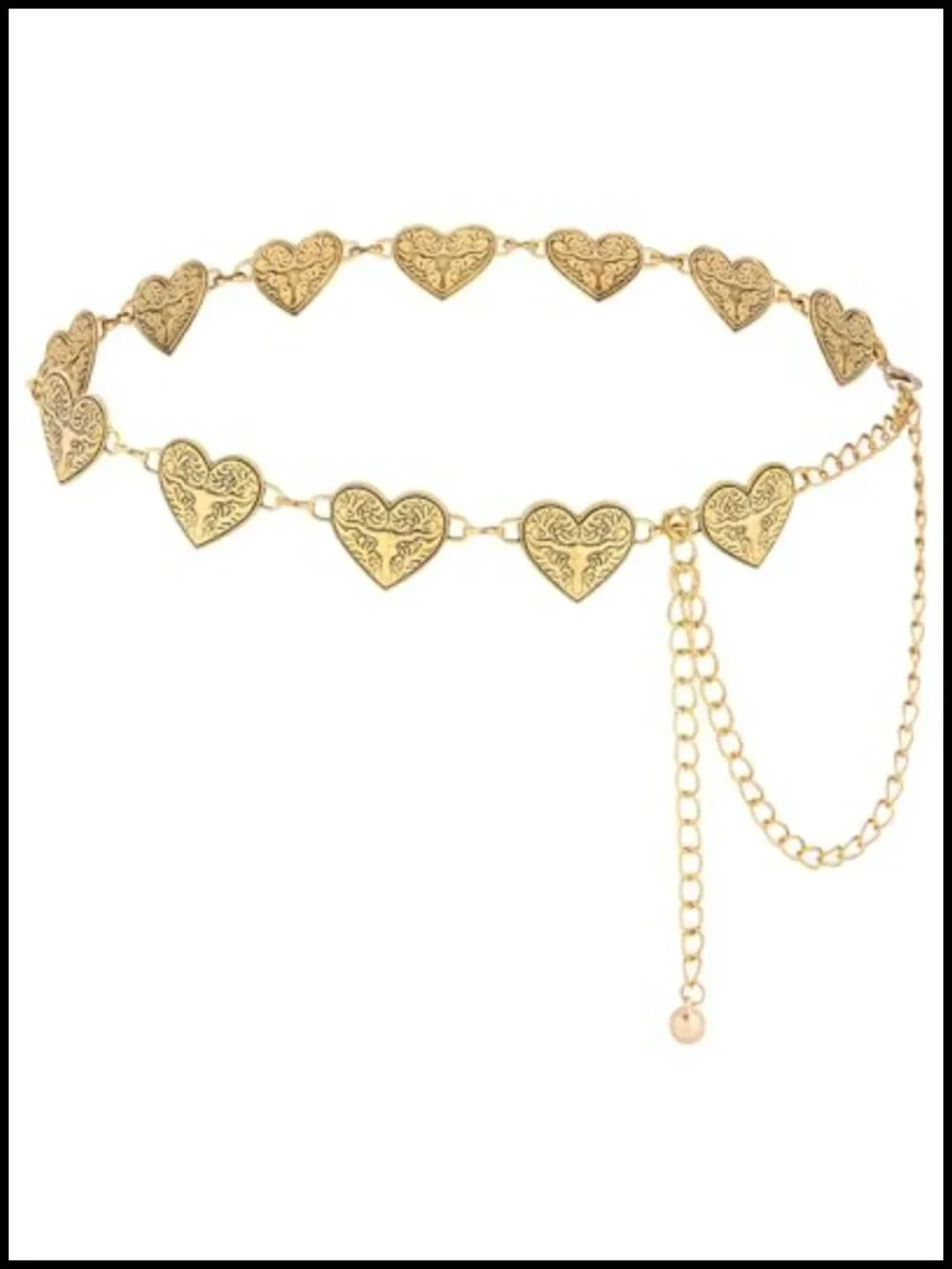 Western Concho Metal Chain Belt for Dresses Country Concert Outfit